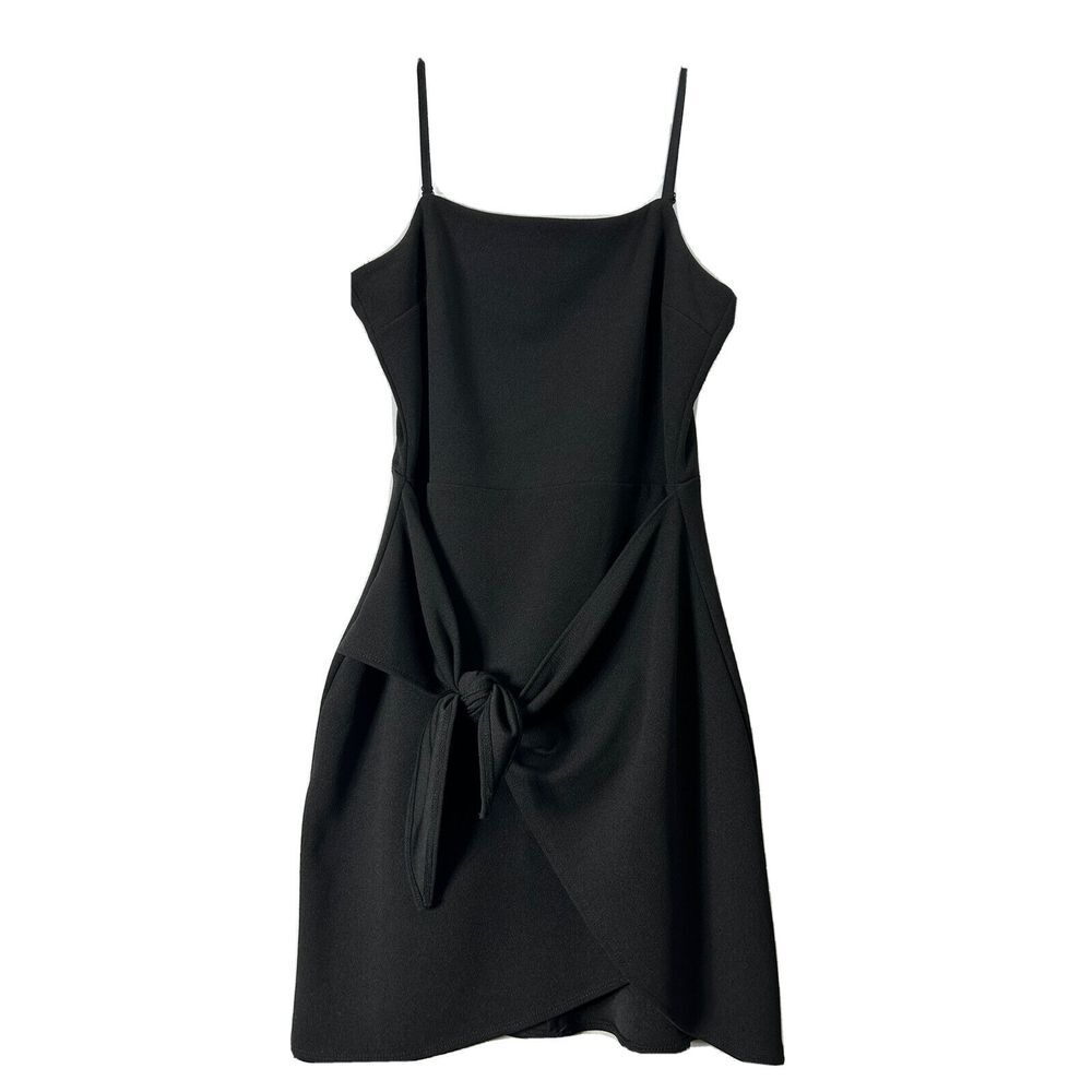 Dance & Marvel Mini Dress Women's Small Knotted Bow Accent Black Beach Goth Punk